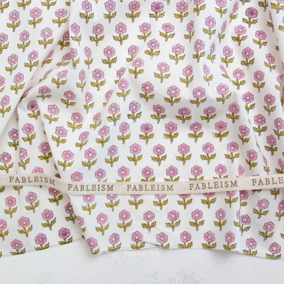 Fableism Indian Block Print - Flowerling - Pink