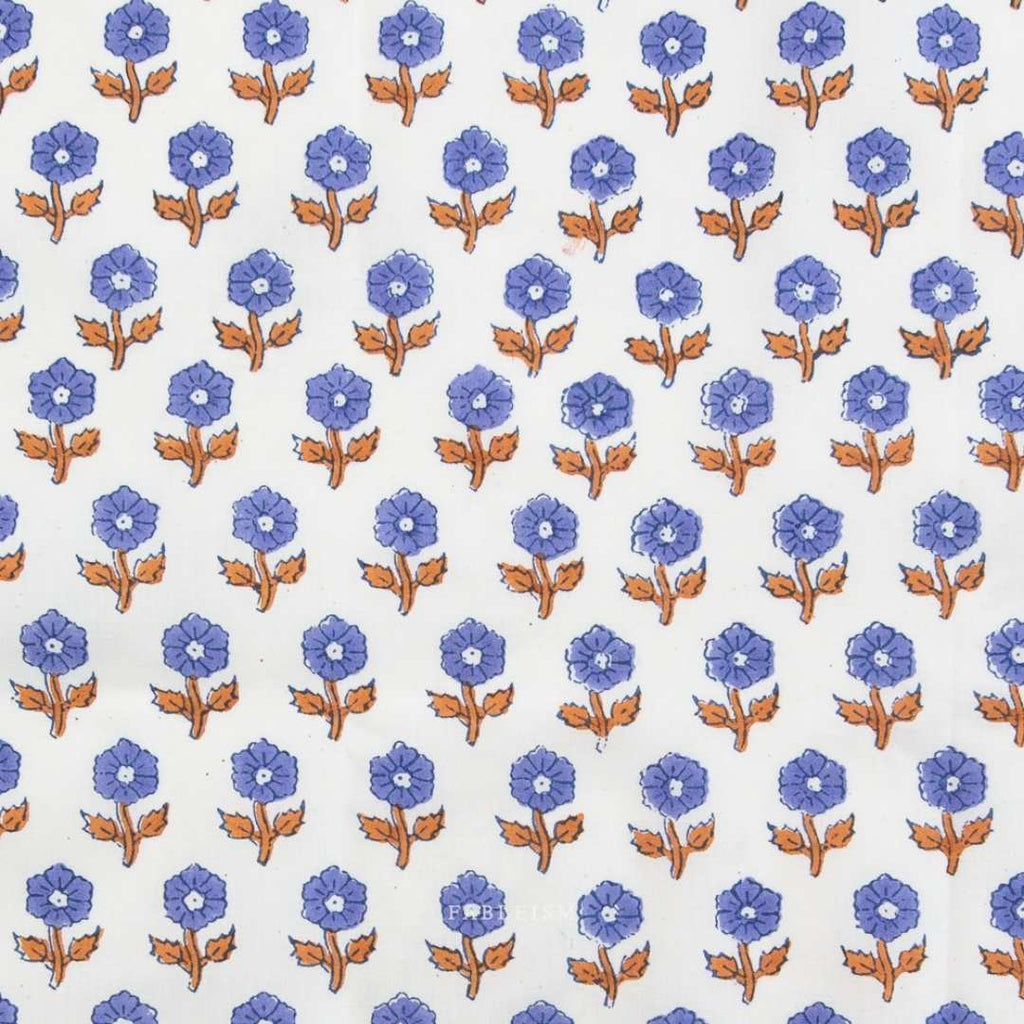 Fableism Indian Block Print - Flowerling - Violet