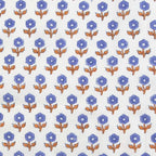 Fableism Indian Block Print - Flowerling - Violet