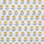 Fableism Indian Block Print - Flowerling - Yellow