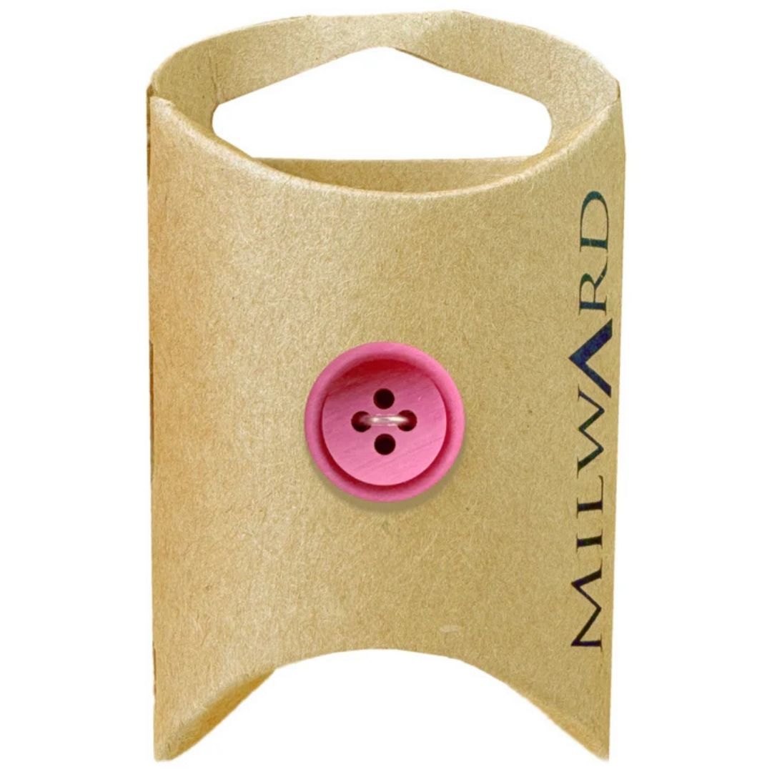 15mm Fuchsia Poly 4-Hole Ombre Buttons - 10 Pack