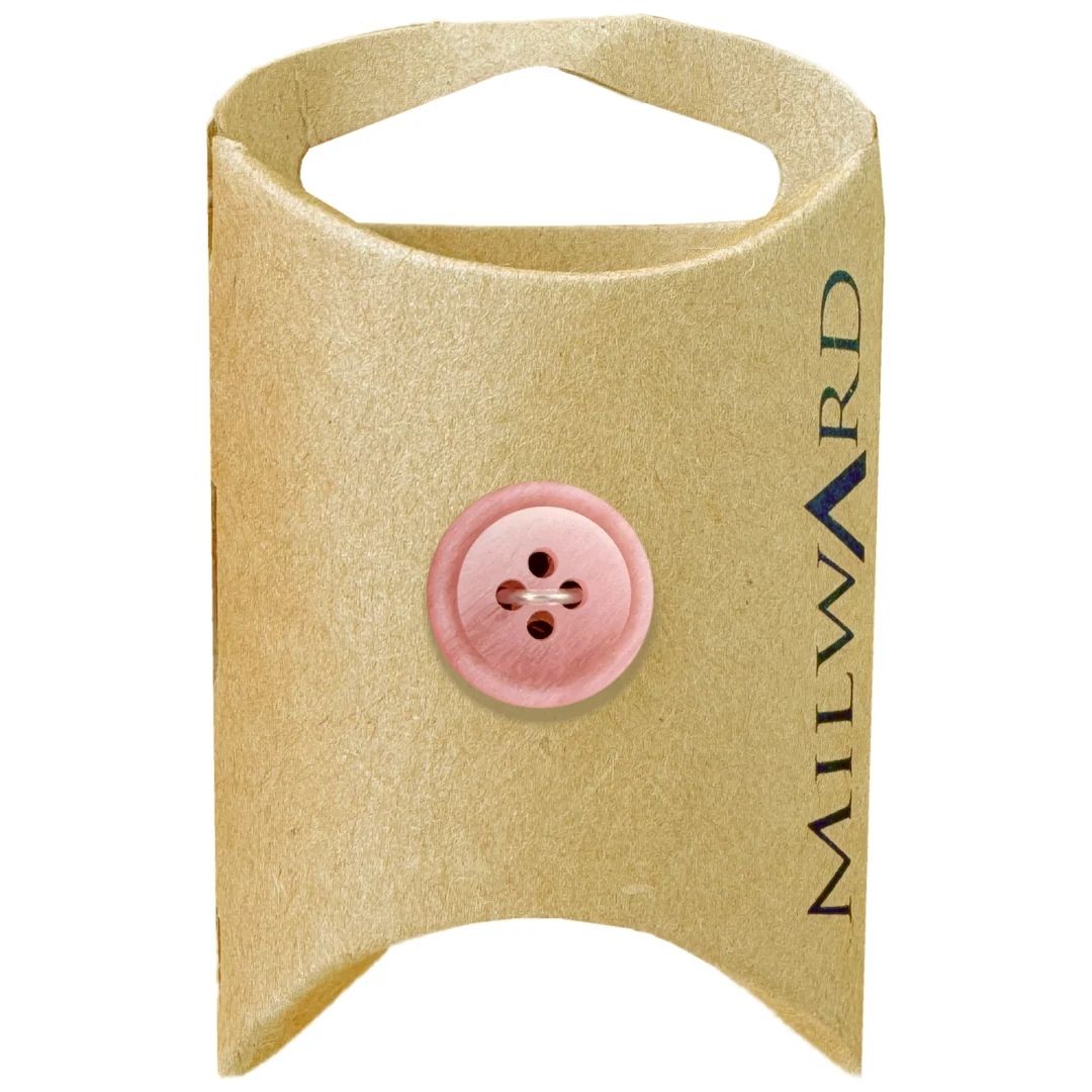 15mm Light Pink Poly 4-Hole Ombre Buttons - 10 Pack