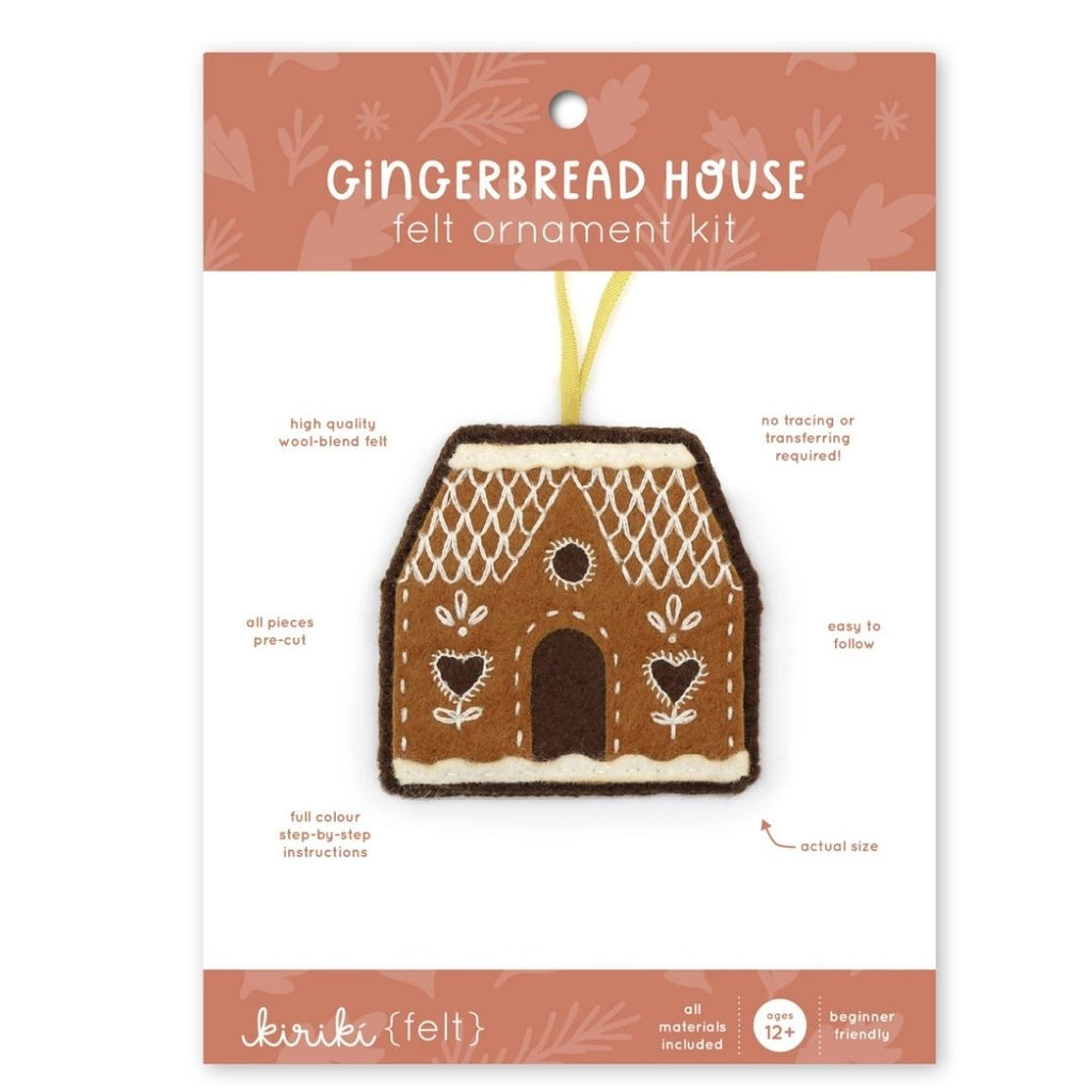 Felt Ornament Kit - Gingerbread House