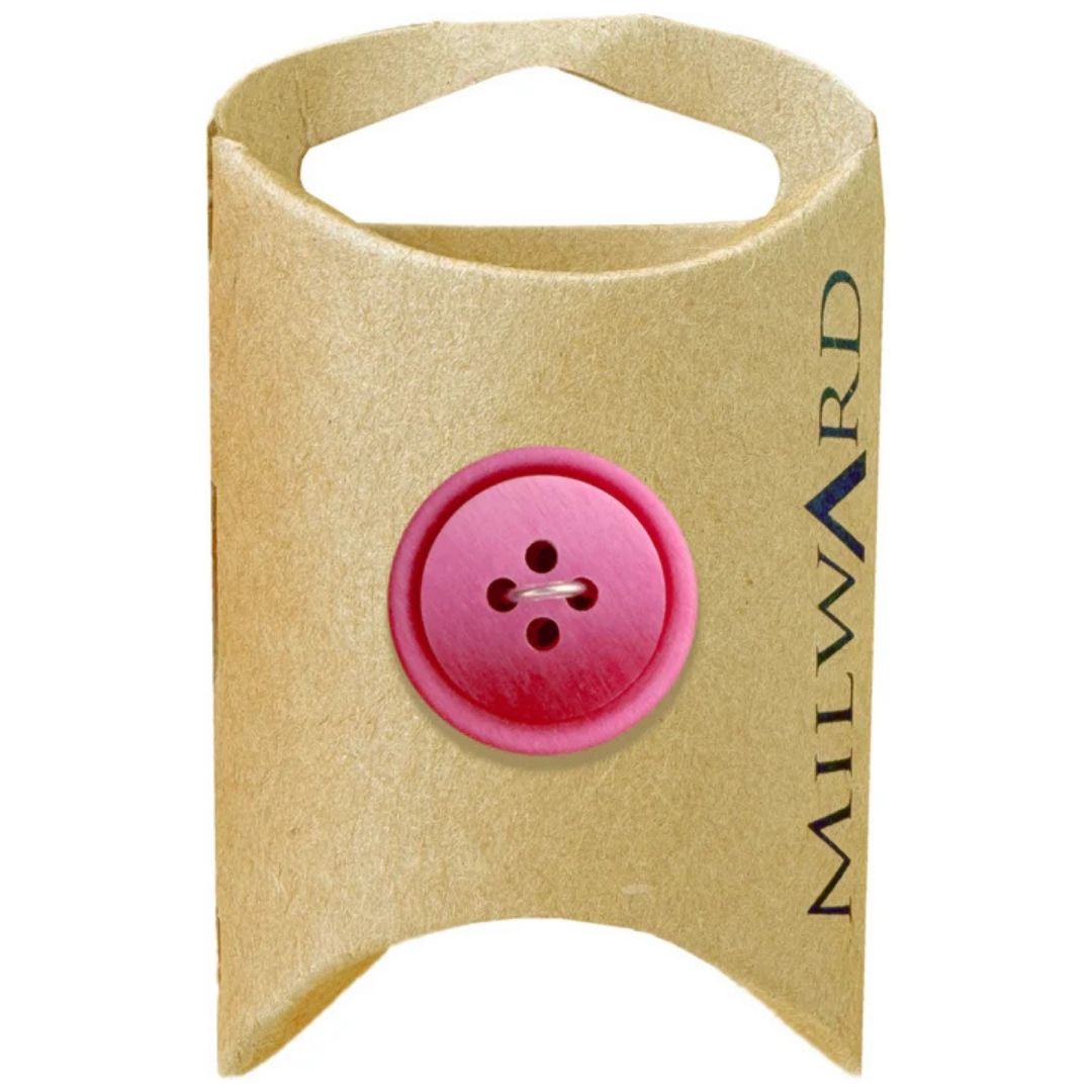 20mm Fuchsia Poly 4-Hole Ombre Buttons - 6 Pack