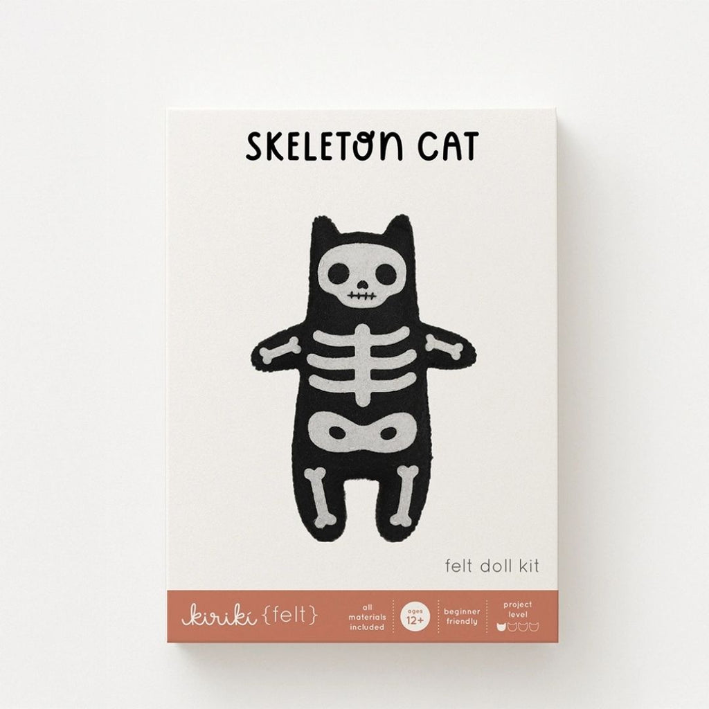 Felt Doll Kit - Skeleton Cat