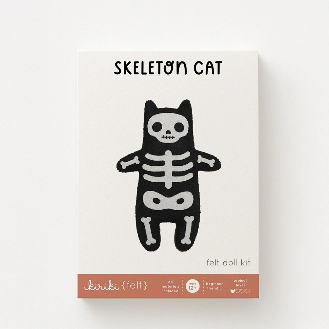 Felt Doll Kit - Skeleton Cat