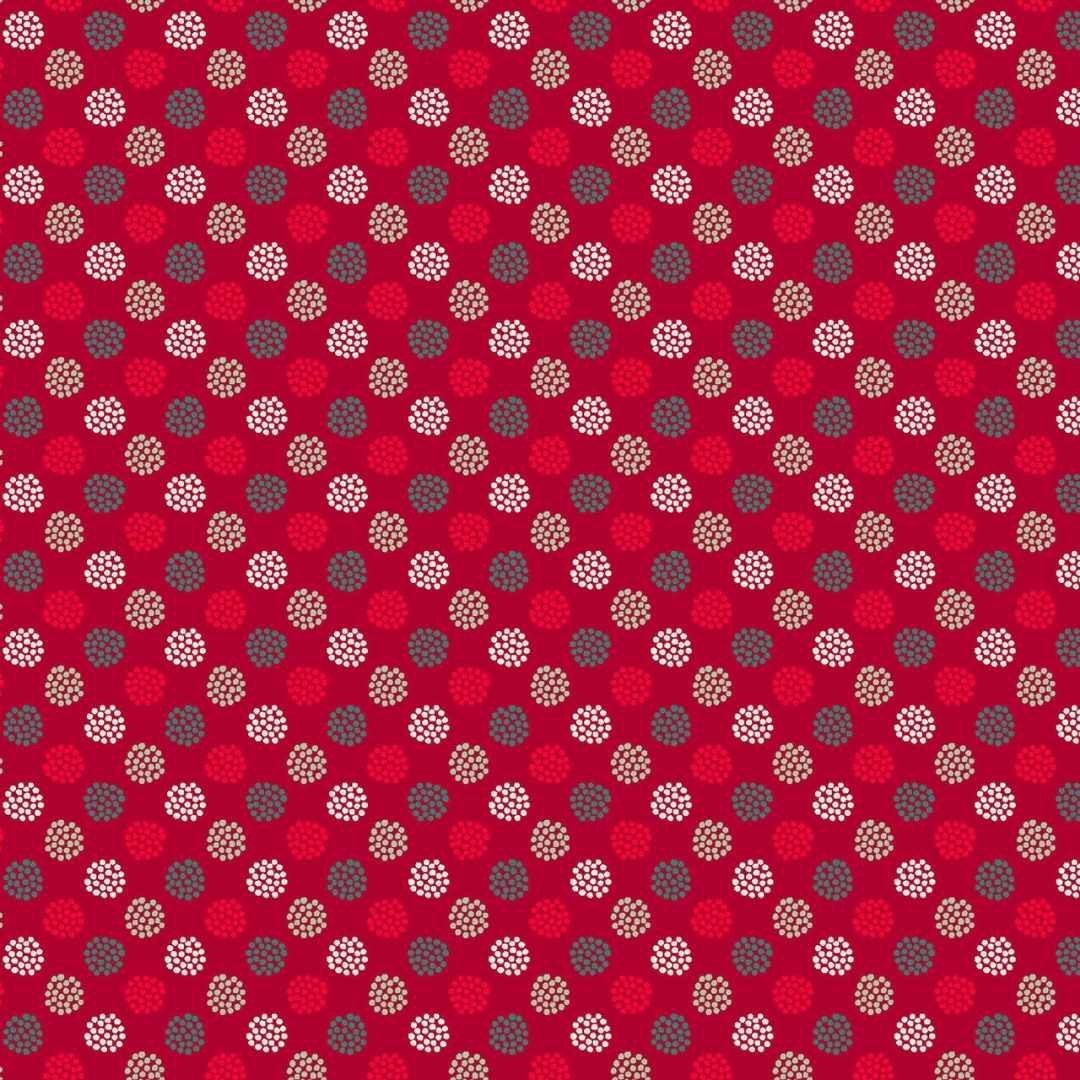 Holiday Stitches - Berries - Red