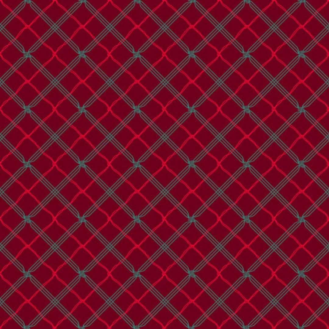 Holiday Stitches - Plaid - Deep Red