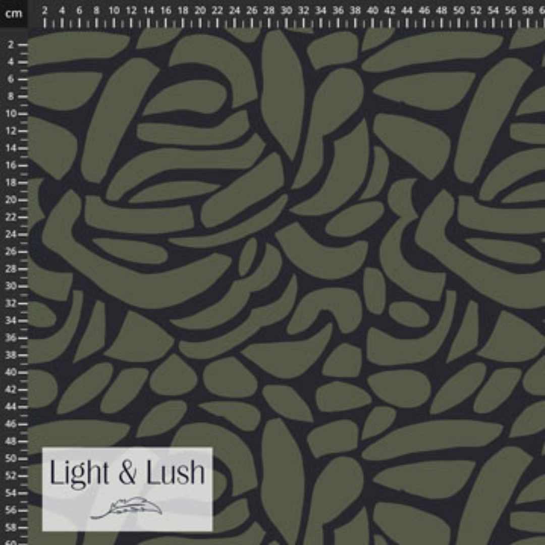 Light & Lush Viscose - Geometric - Khaki