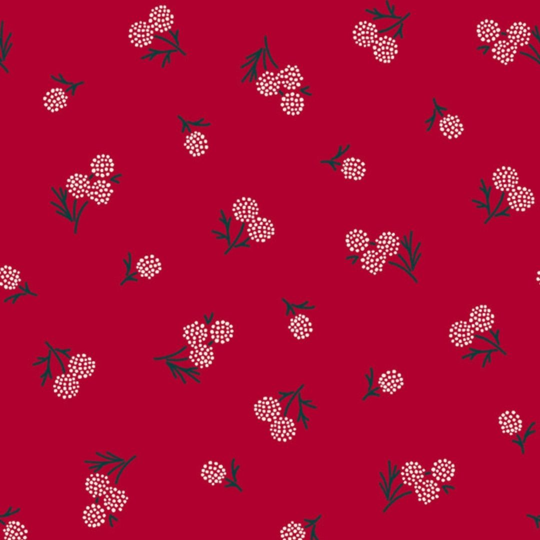 Holiday Stitches - Stitched Berries - Red