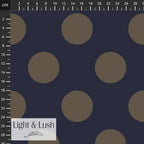 Light & Lush Viscose - Large Dot - Navy/Khaki