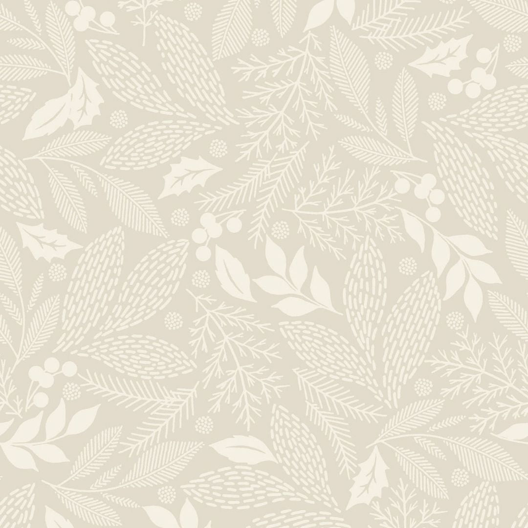 Holiday Stitches - Stitched Evergreens - Cream