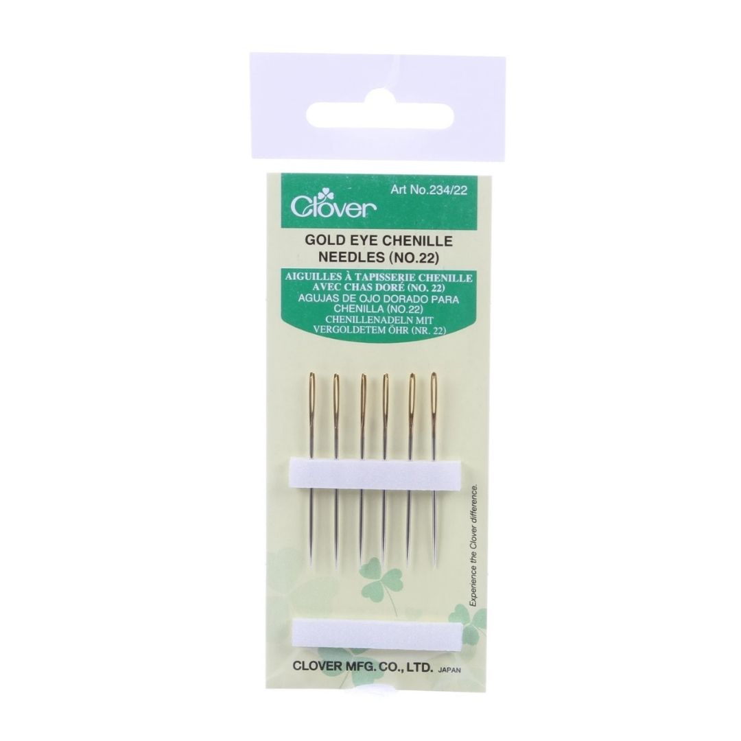 Gold Eye Embroidery Needles - Size 22