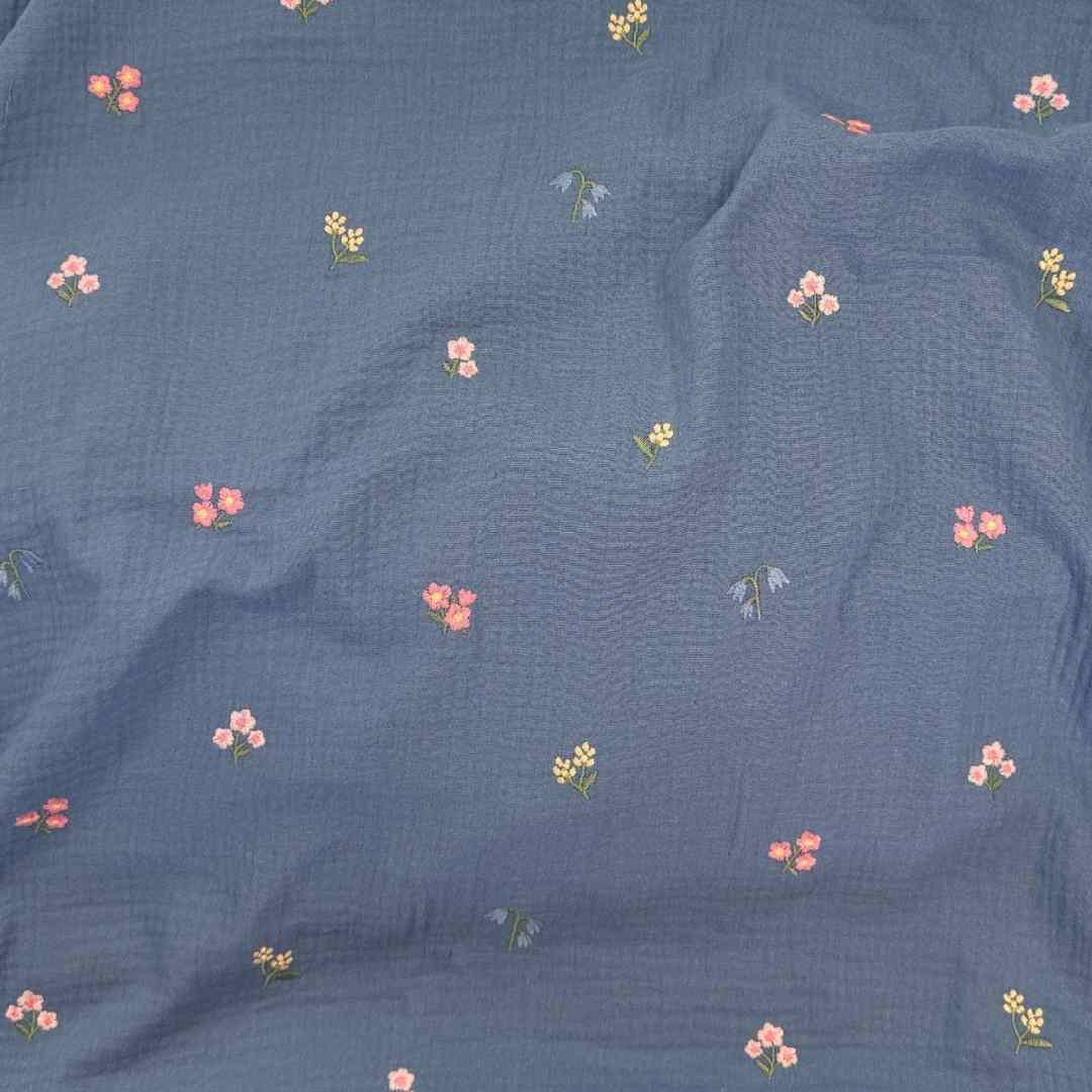 Cottage Bloom Embroidered Gauze