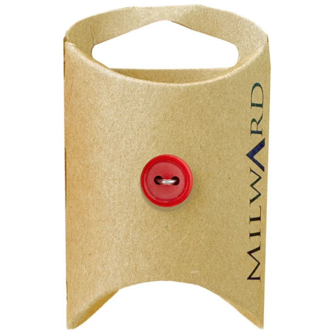 11mm Red Nylon 2-Hole Buttons - 8 Pack