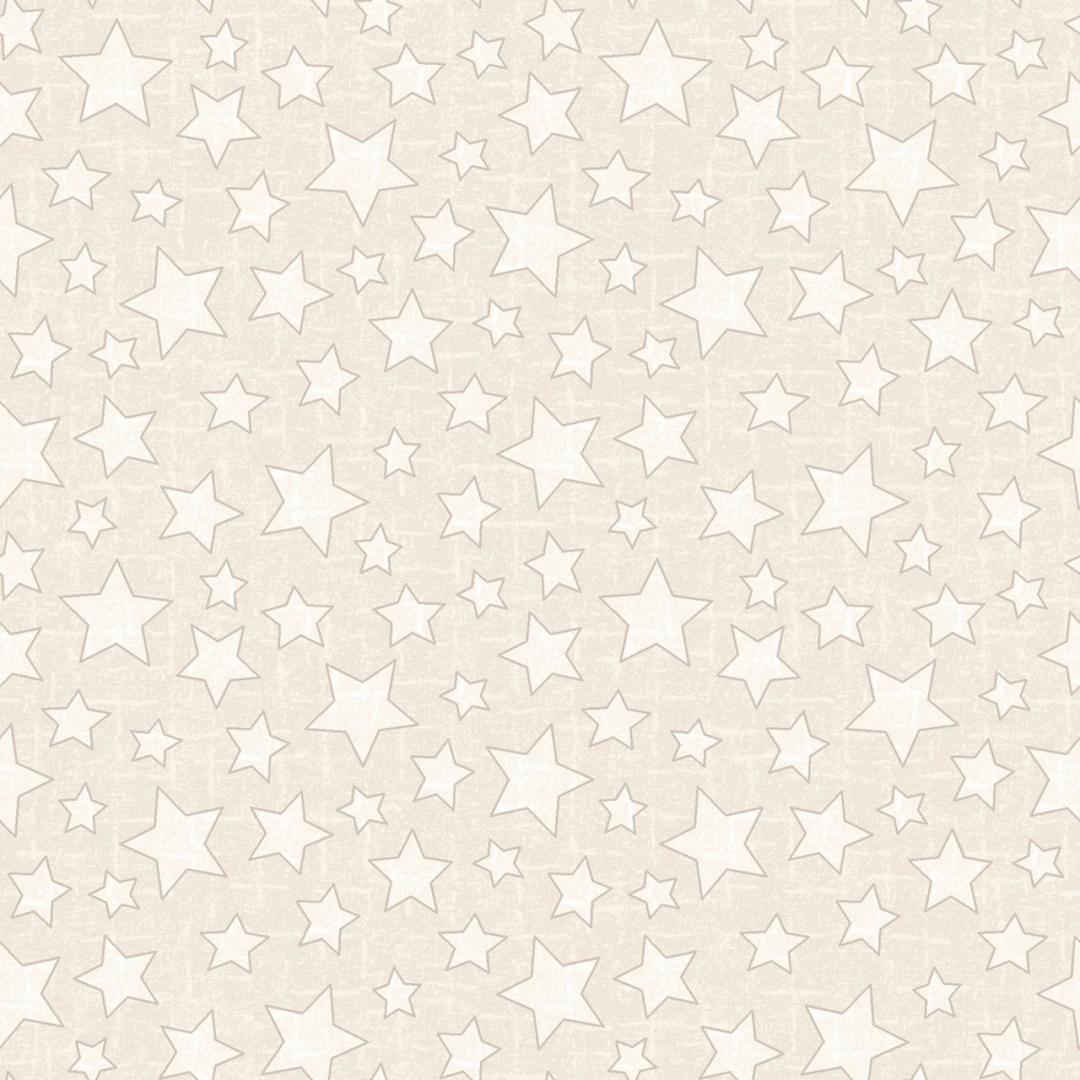 Snowtop Mountain Flannel - Cream Stars