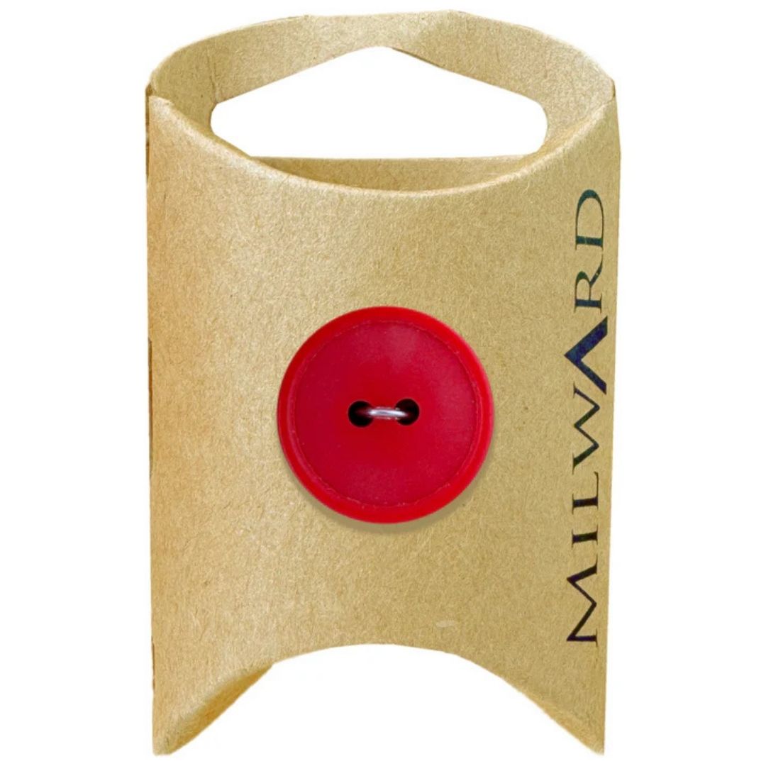 20mm Red Nylon 2-Hole Buttons - 5 Pack