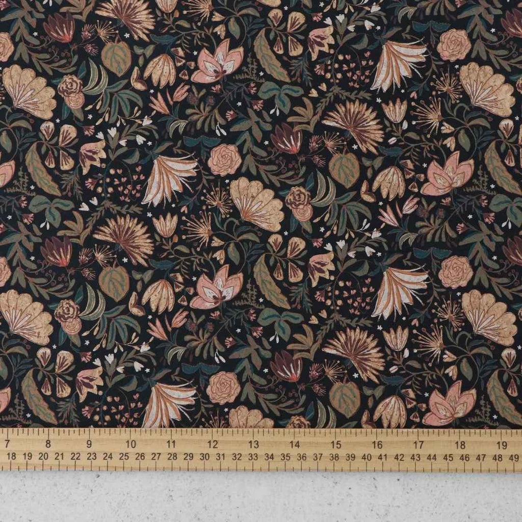 Sallie Tomato Cork Fabric - Highland Blooms - 1/2 yd