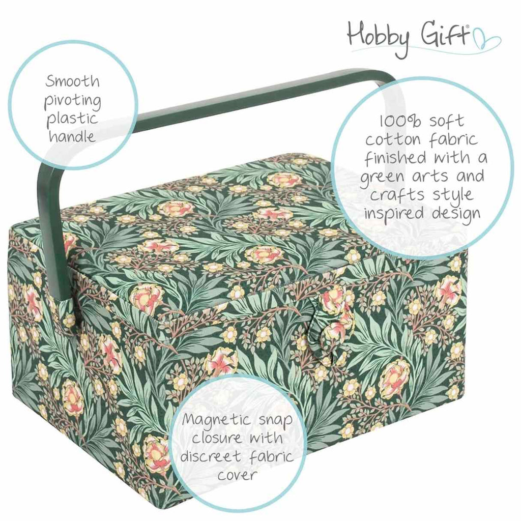 Medium Sewing Box - William Morris Fabric