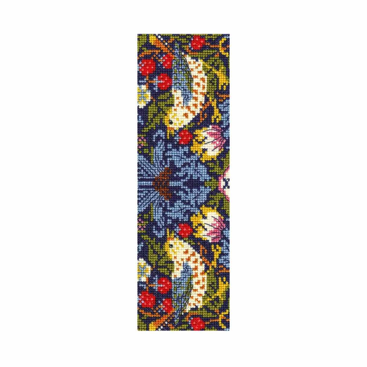 Cross Stitch Bookmark Kit - Strawberry Thief