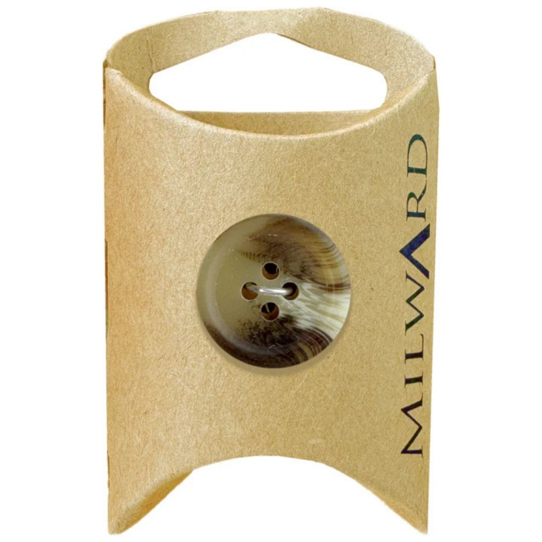 20mm Cream Poly 4-Hole Buttons - 5 Pack