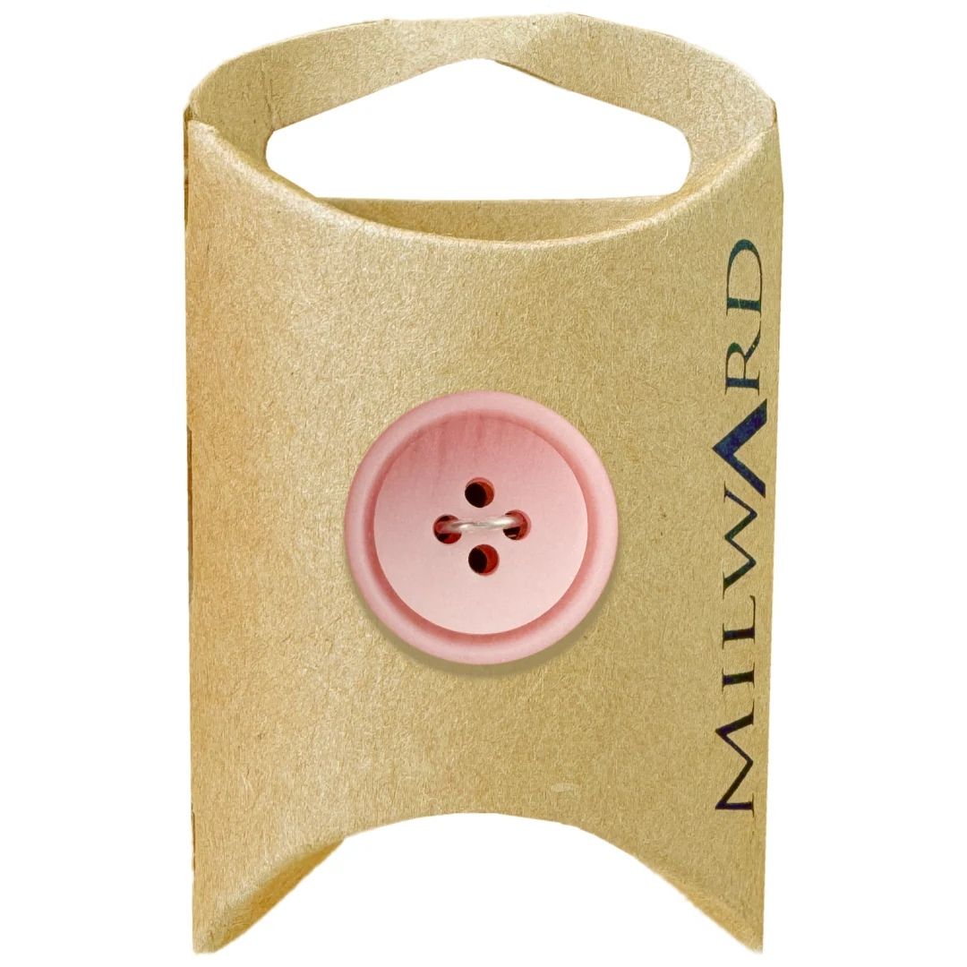 20mm Pink Ombre Rimmed 4 -Hole Buttons - 6 Pieces