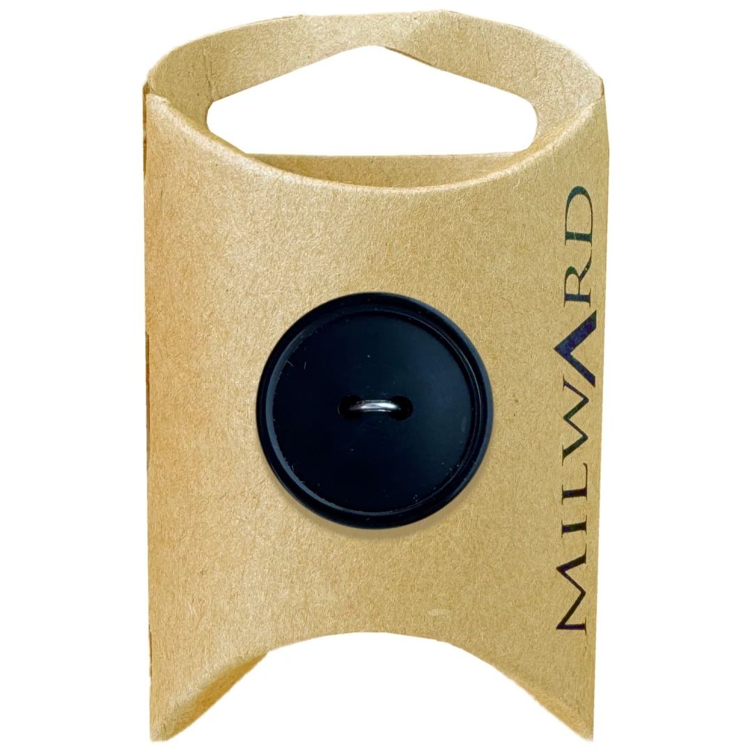 23mm Nylon Black 2-Hole Buttons - 4 Pieces