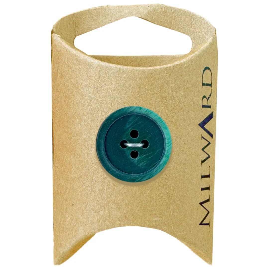 20mm Emerald Poly 4-Hole Buttons - 4 Pack