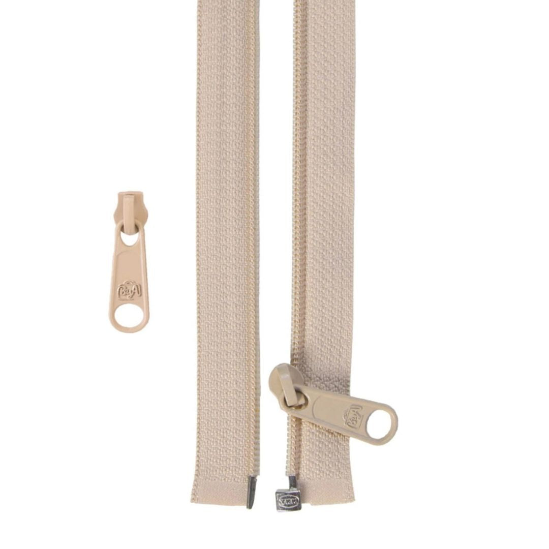 50" Separating Zipper - Natural