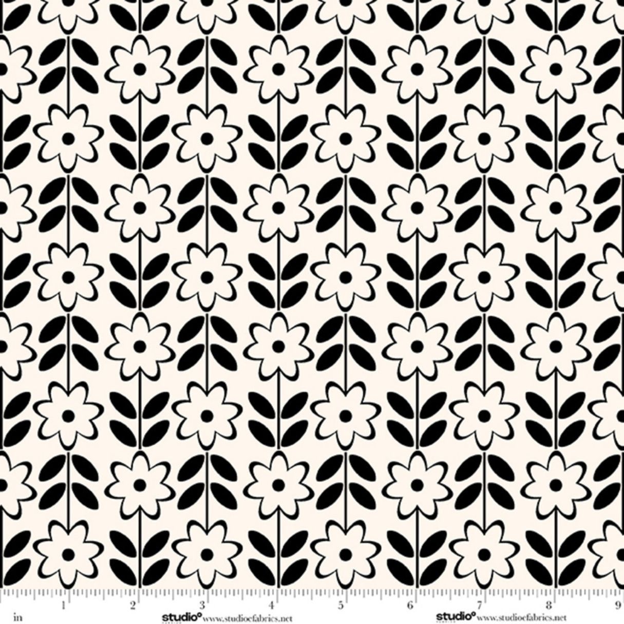 Monochrome - Flower Rows