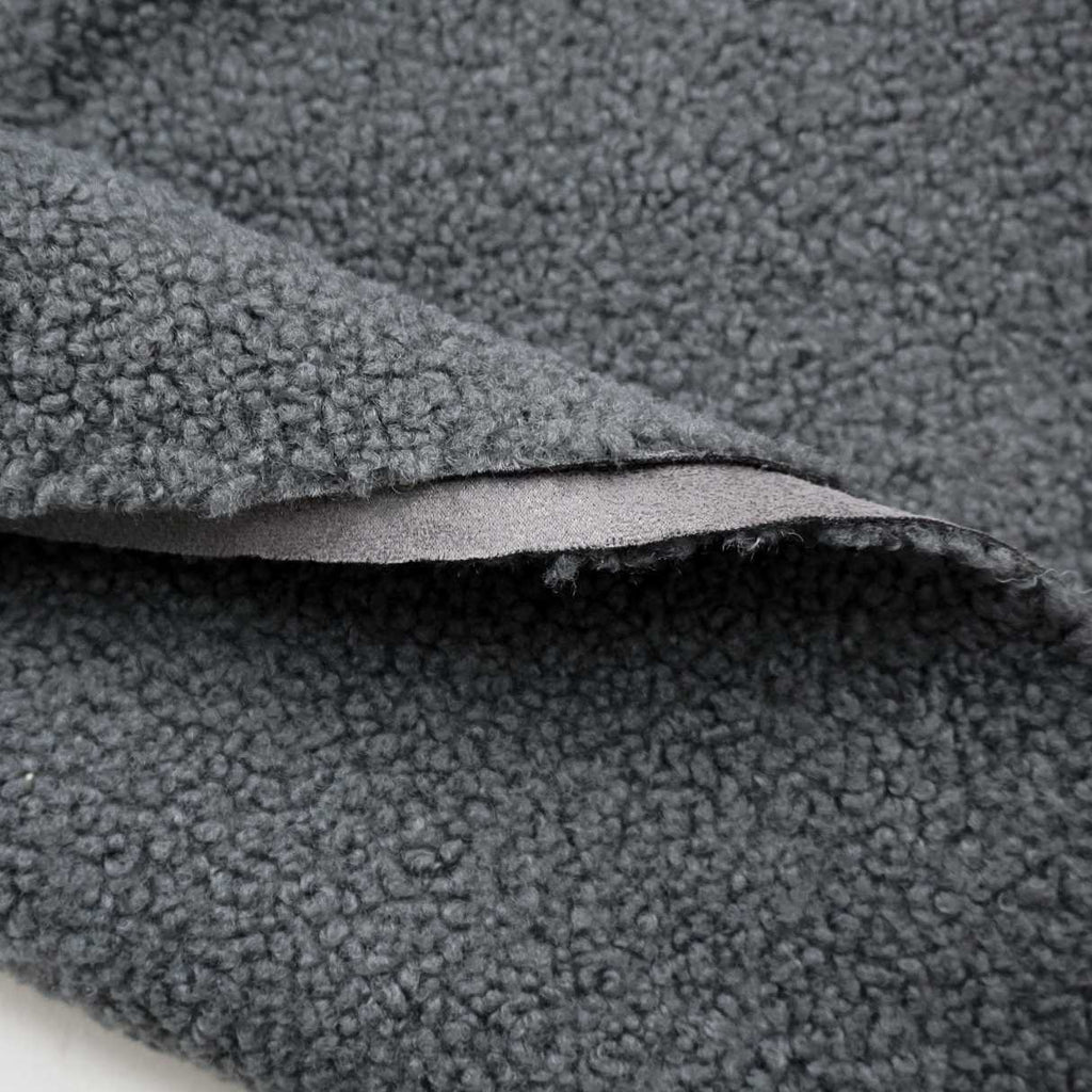 Double Sided Sherpa/Faux Suede - Charcoal