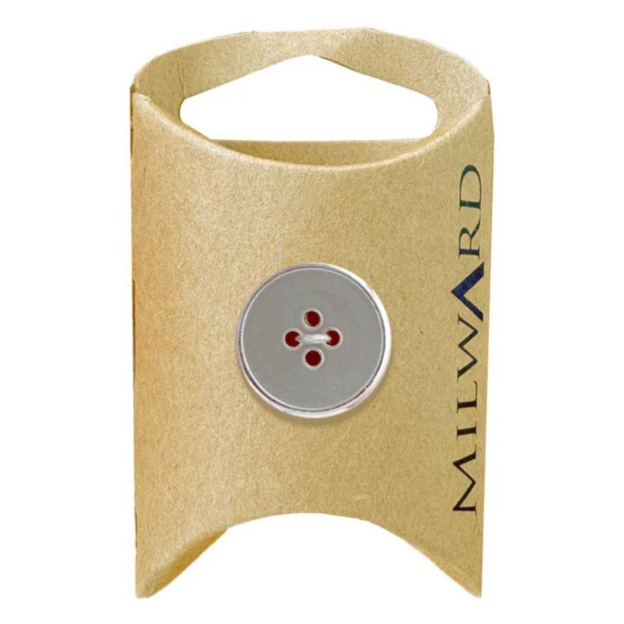 20mm Zinc Alloy Silver 4-Hole Rim Buttons - 4 Pieces