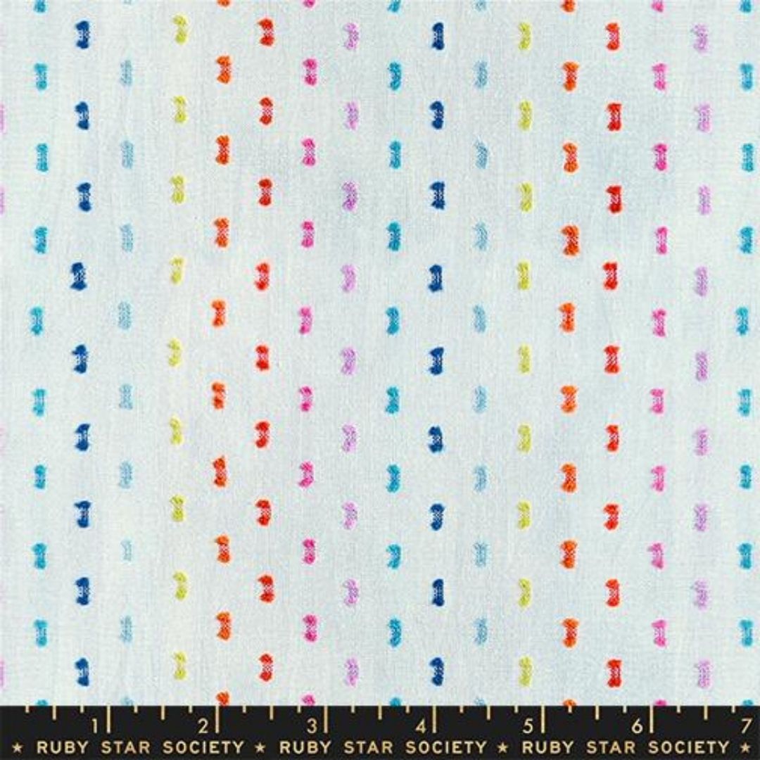 Warp and Weft Mystic Fable - Flicker Rainbow on White