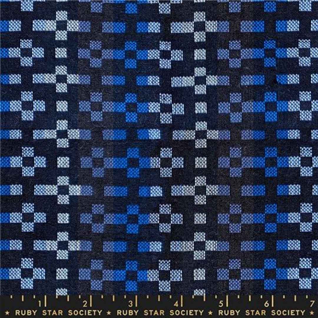 Warp and Weft Mystic Fable - Boxes Blue