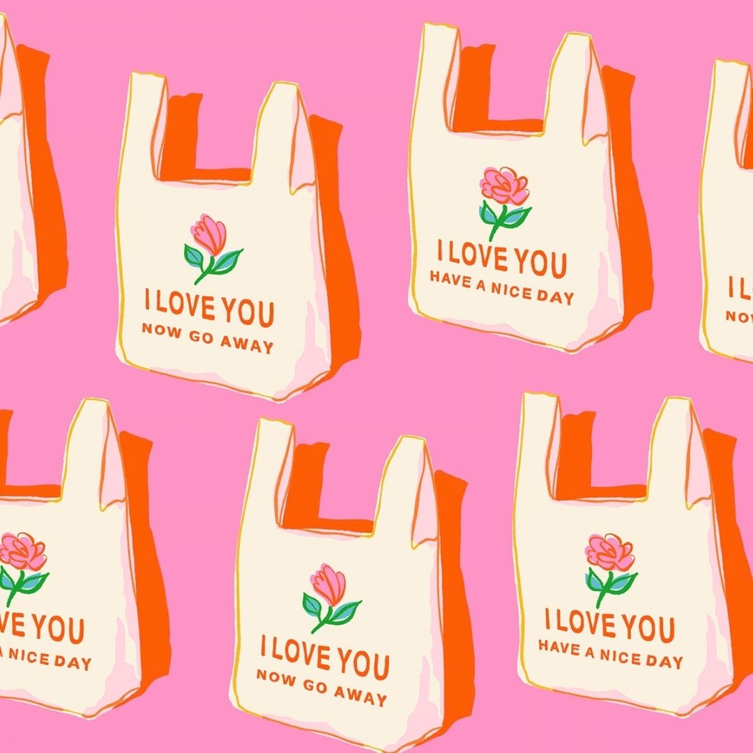 Sparkle Mart - Have A Nice Day Bag - Flamingo