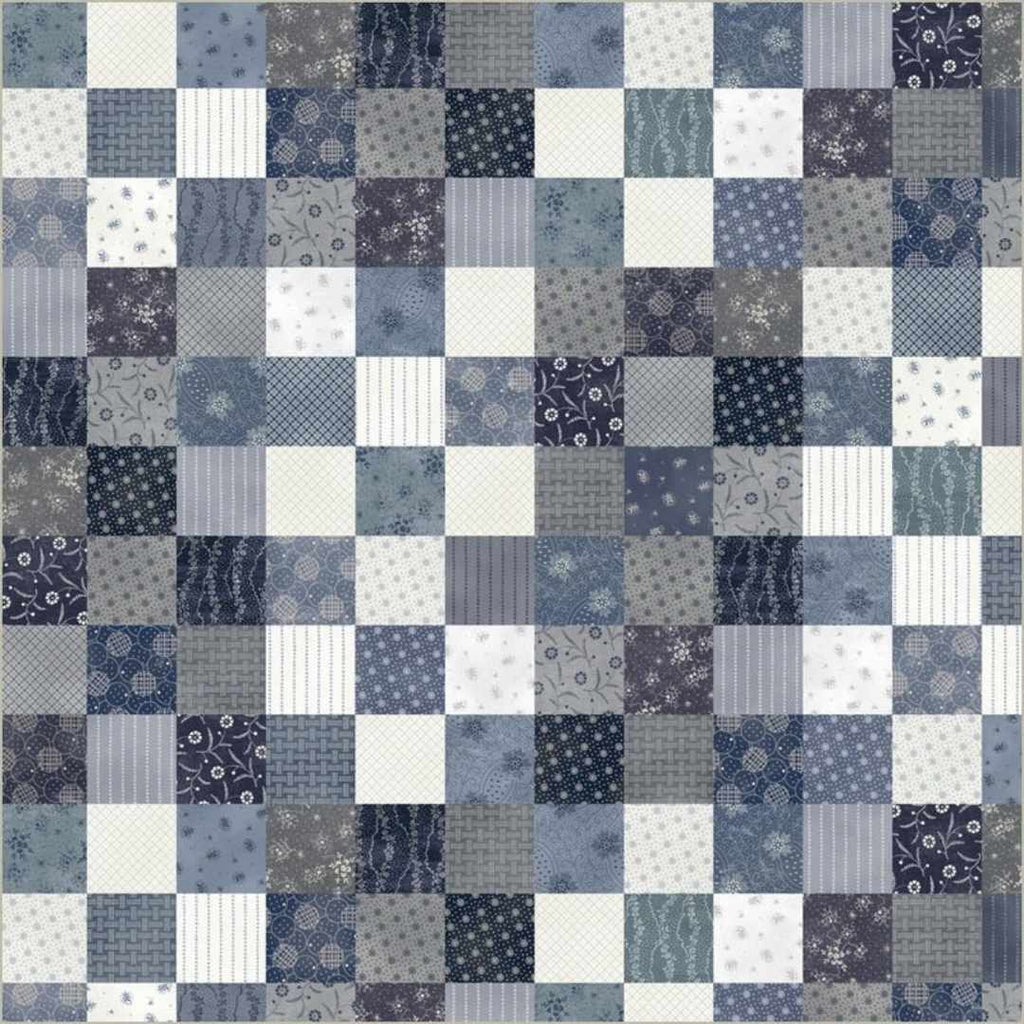 Faded Indigo - Whole Cloth - Multi