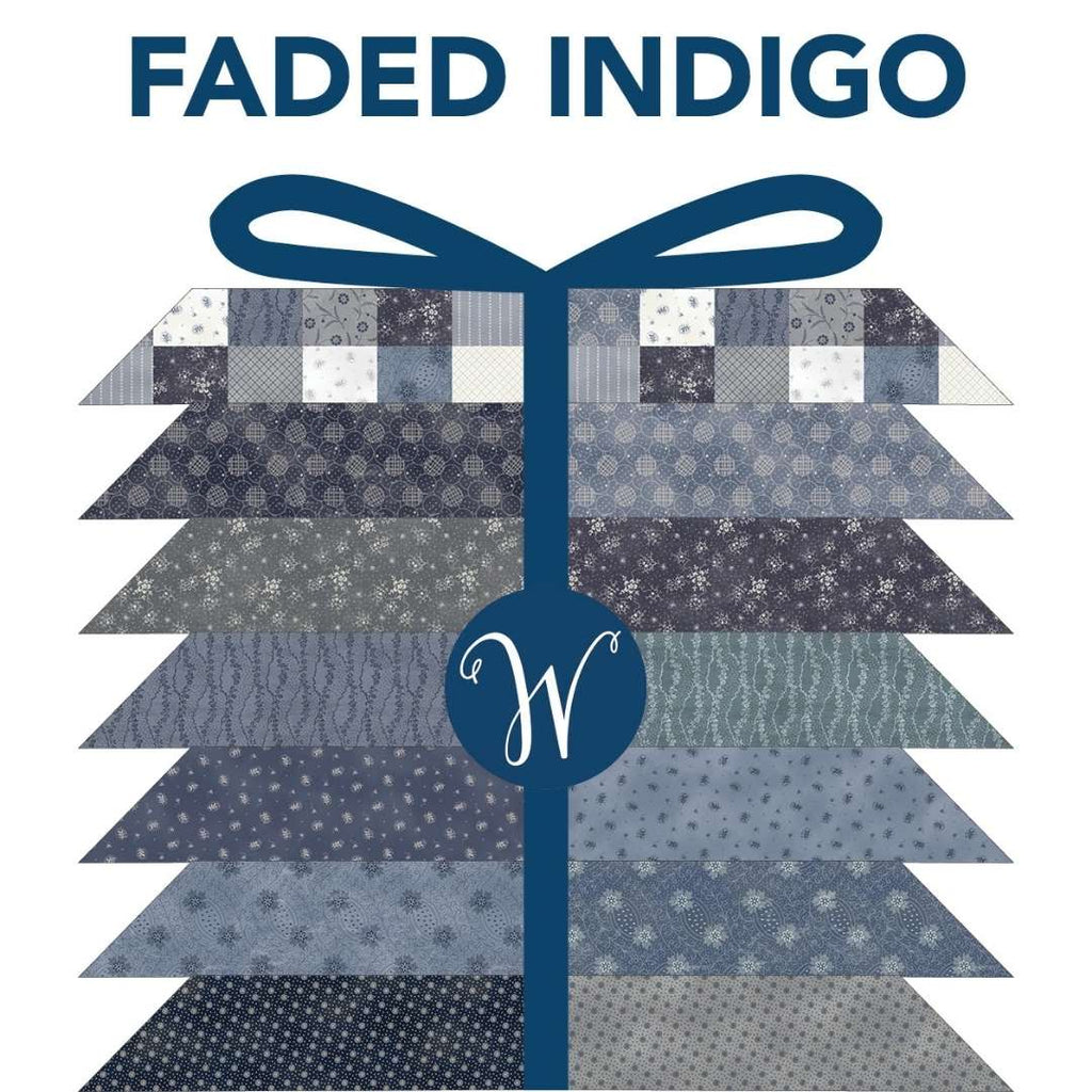 FQ Bundle - Faded Indigo - 24 PIeces Plus 1-Yard Cut