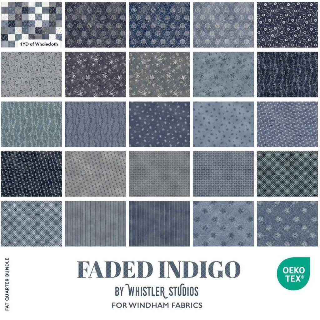 FQ Bundle - Faded Indigo - 24 PIeces Plus 1-Yard Cut