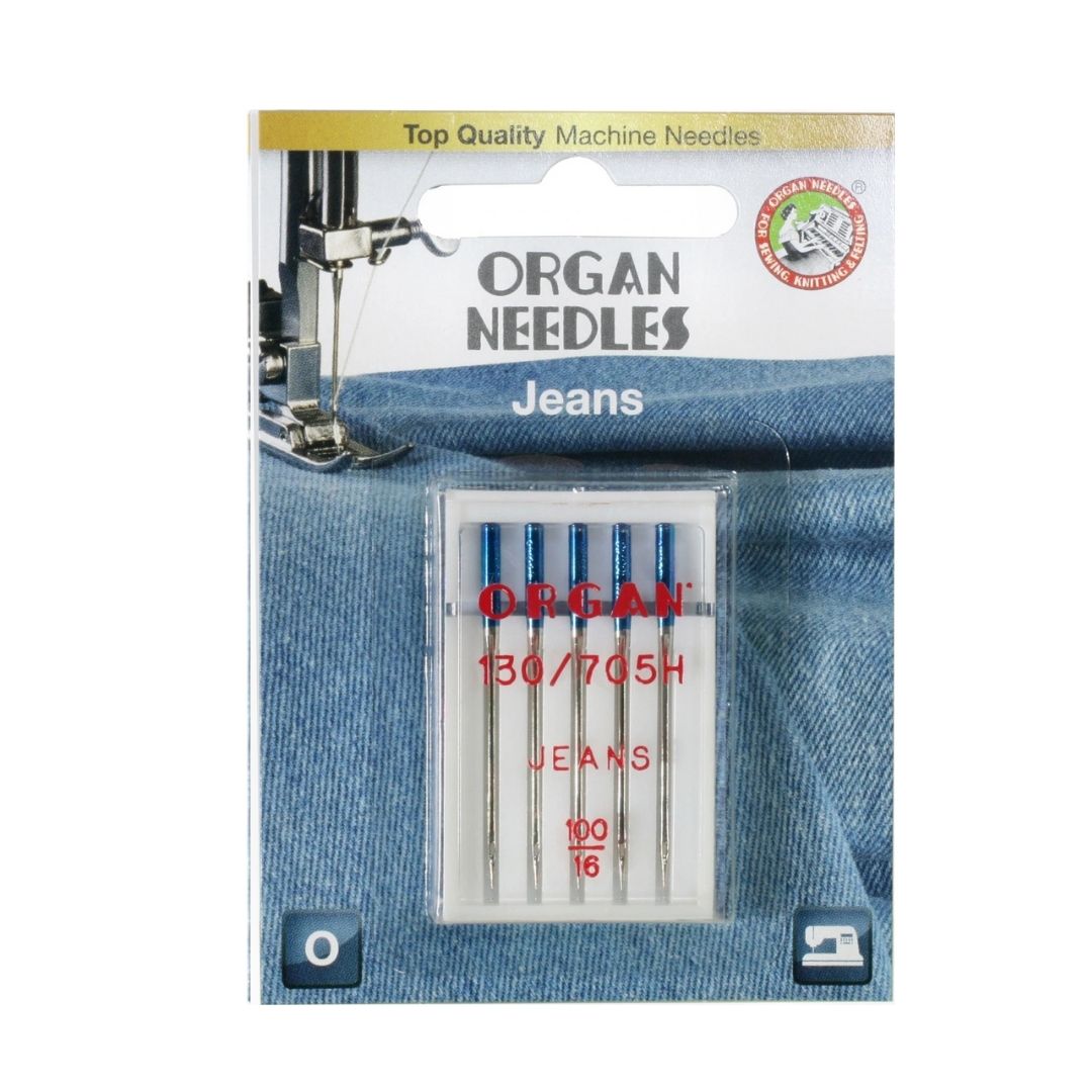 Organ Jeans Machine Needles - Size 100/16 - 5 Pack