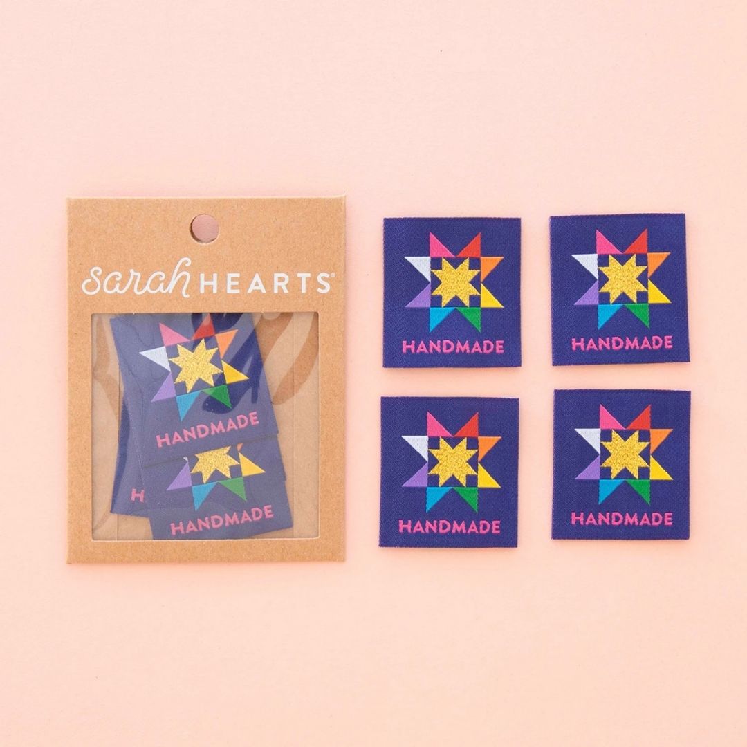 Sarah Hearts - Woven Labels - Handmade Quilt Star