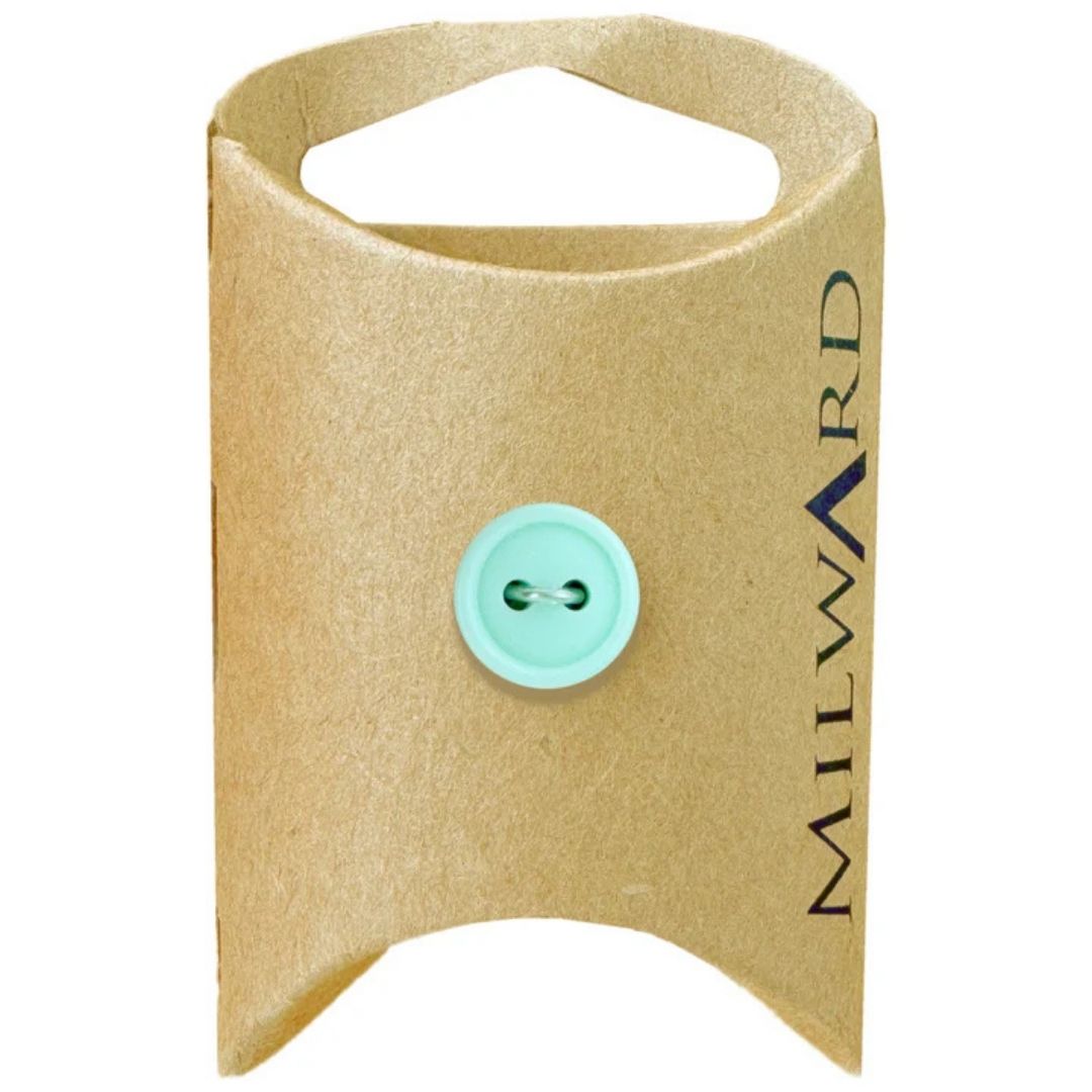 11mm Pale Green Nylon 2-Hole Buttons - 8 Pack