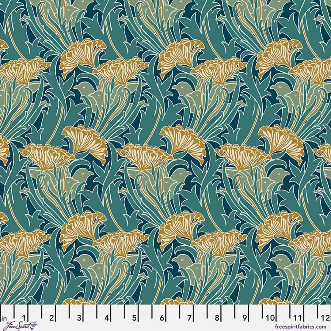 William Morris Lodden - Laceflower - Teal