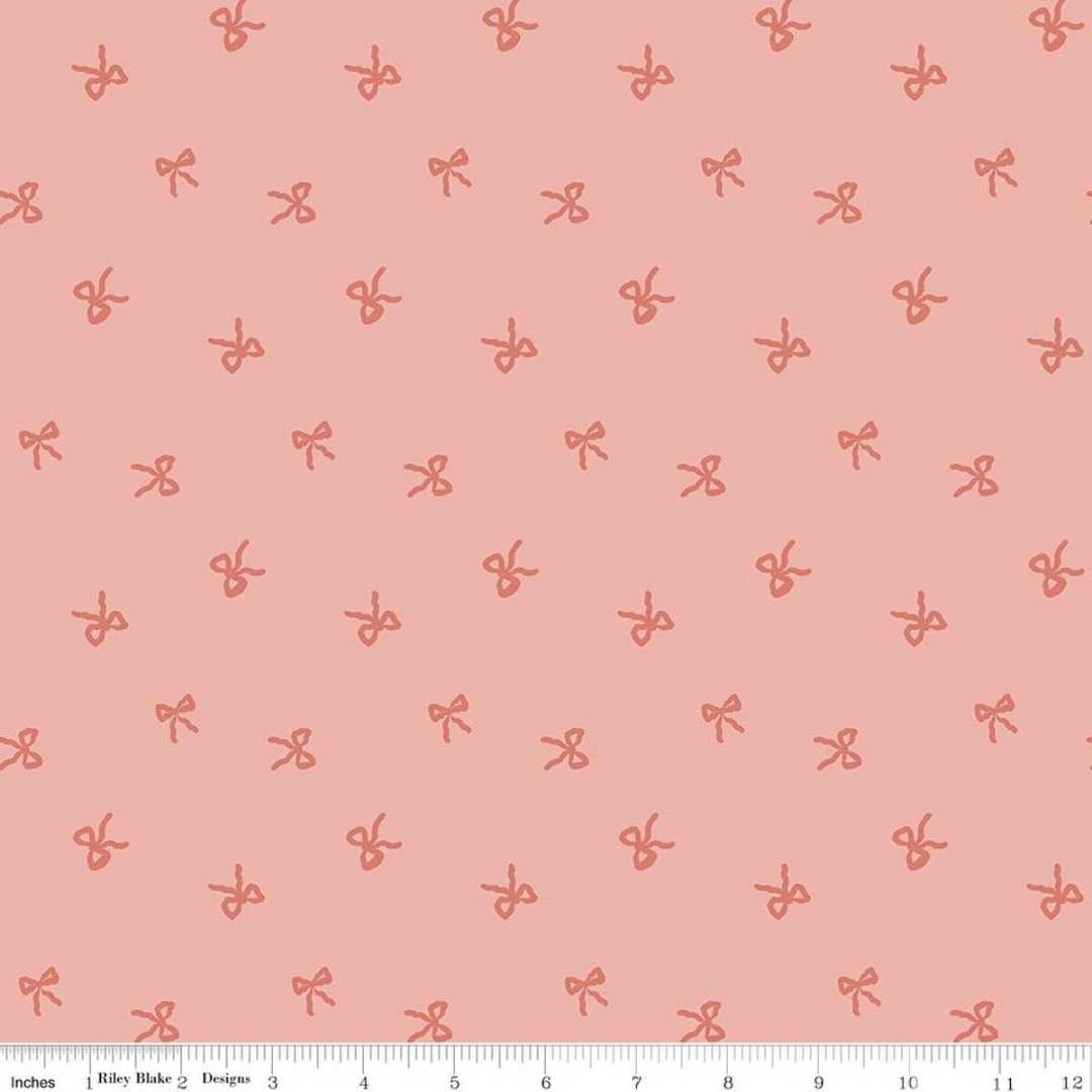 Cotton Tales Flannel - Bows Pink