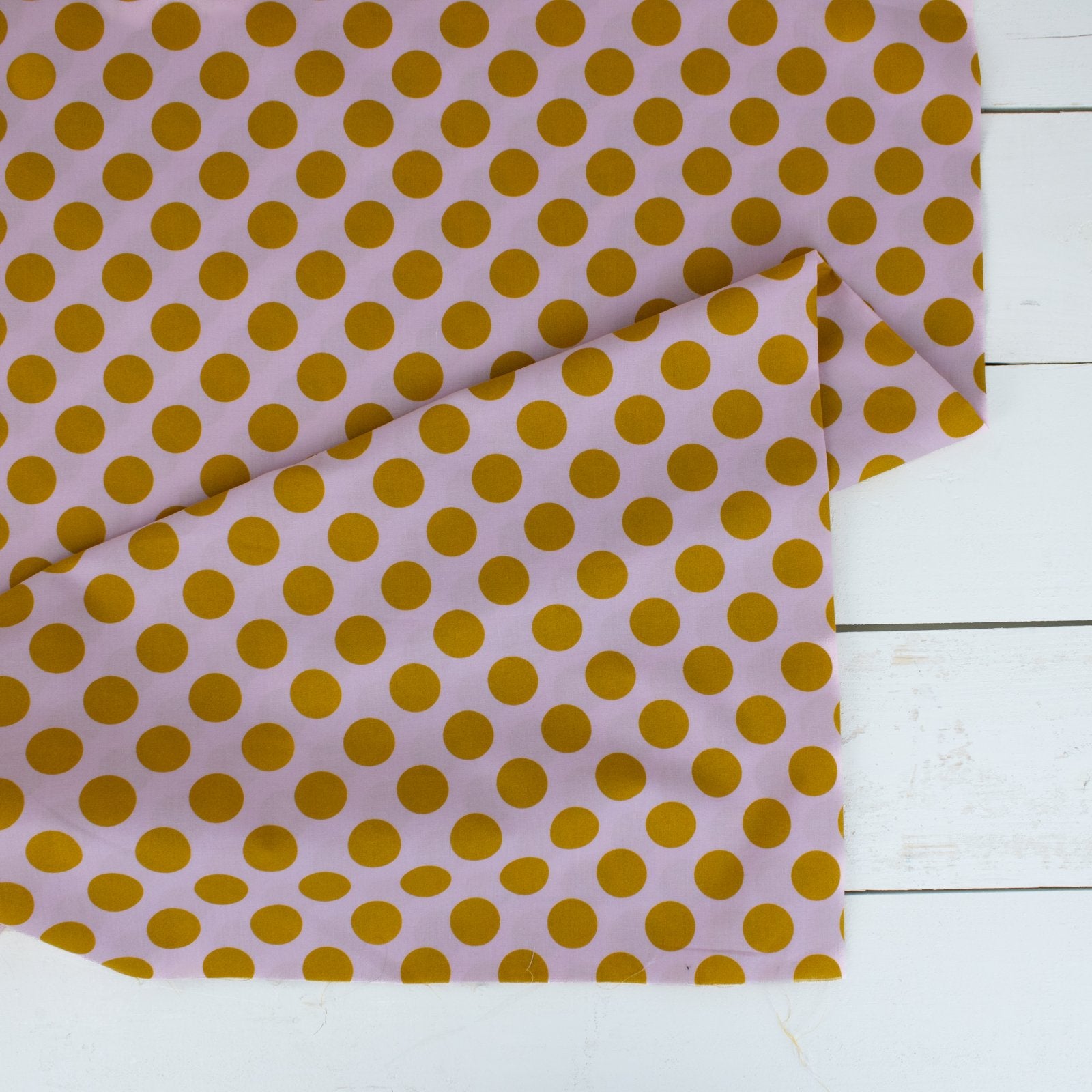 Italian Cotton Print - Pink/Butterscotch Dot