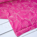 Capri Embroidered Linen Blend - Fuschia