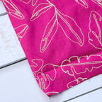Capri Embroidered Linen Blend - Fuschia