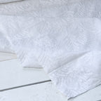 Embroidered Palms Cotton - White