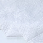 Embroidered Palms Cotton - White