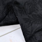 Embroidered Palms Cotton - Black