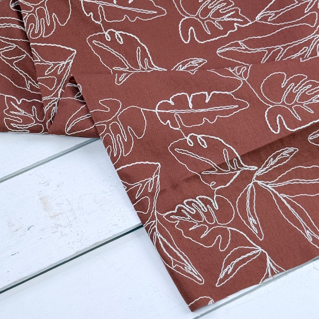 Capri Embroidered Linen Blend - Tobacco